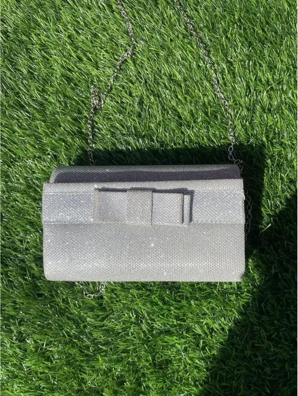 N/A silver clutch